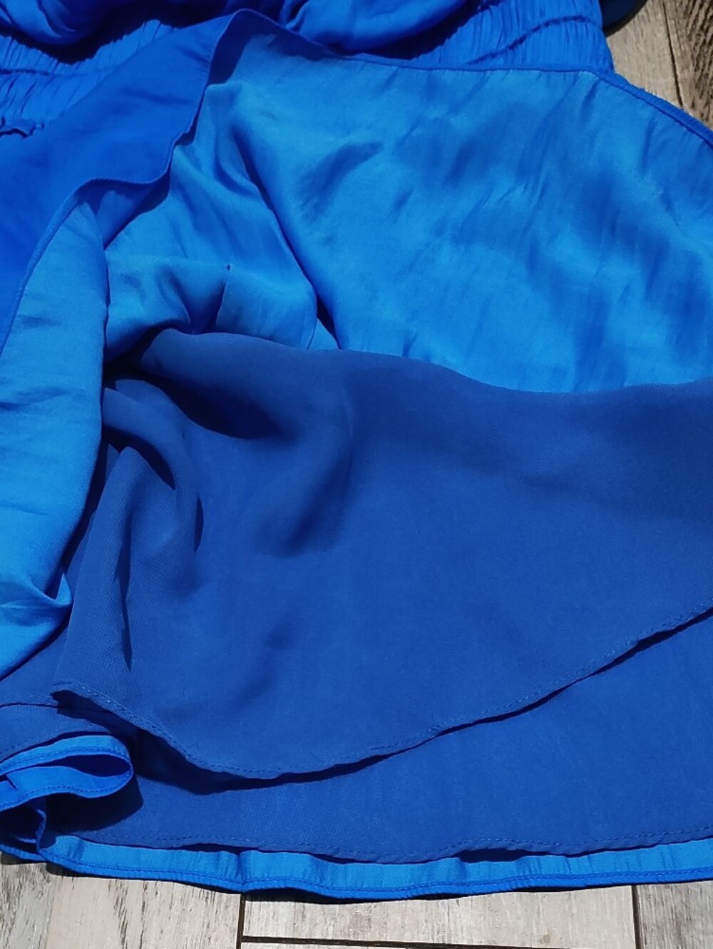 DO+BE Royal Blue One-Shoulder Smocked Waist Dress - Picture 9 of 10